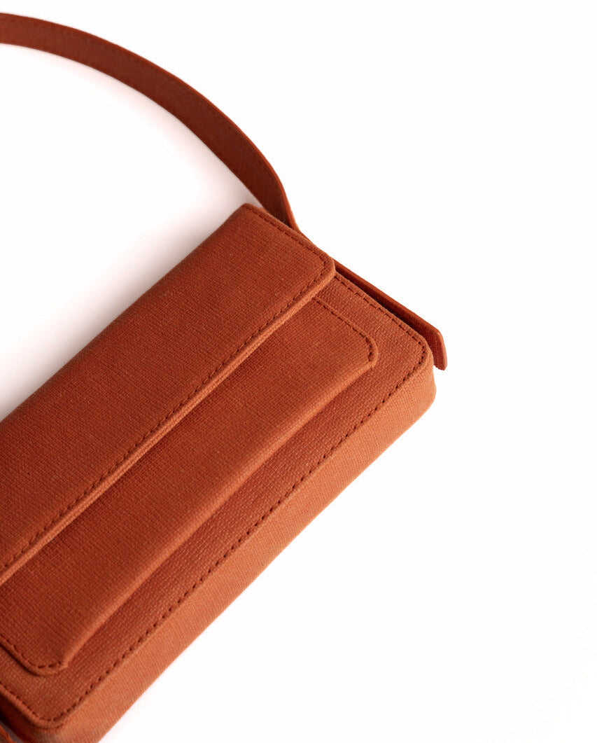 Plain Shoulder Bag - Orange