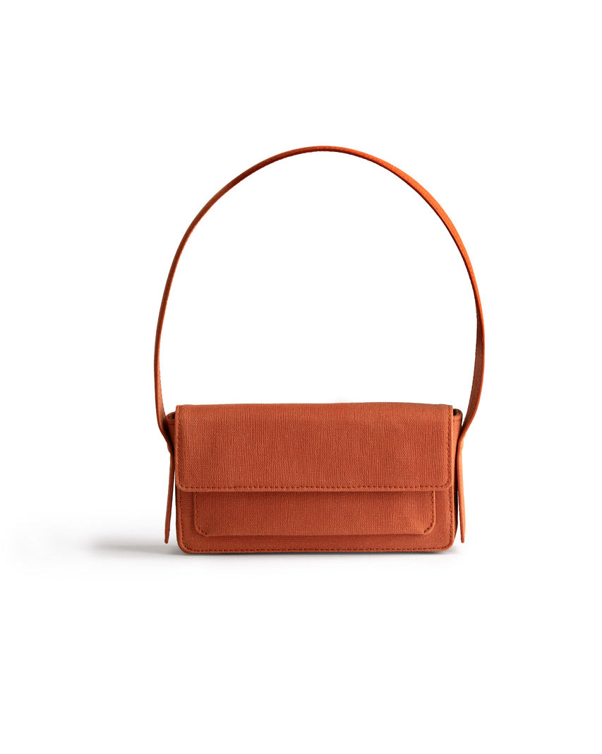 Plain Shoulder Bag - Orange